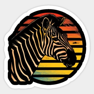 Zebra Grassland Habitats Sticker